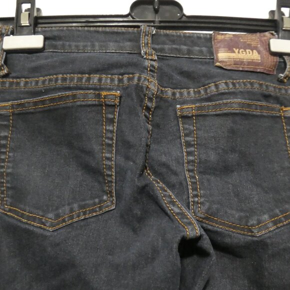 YGDA JEANS | size 28 | Classic Dark Denim Jeans | Button and Zip-Up Closure - Picture 11 of 16